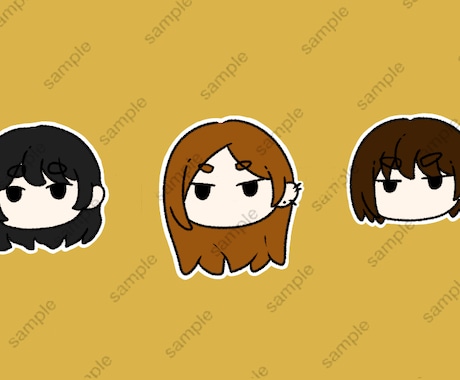 ミニキャライラストの可愛いアイコンを描きます 自分だけのイメージキャラクターアイコンが必要な方へ イメージ2