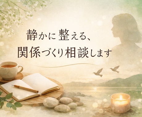 静かに整える関係づくり相談します 自分をすり減らさない。大人のための関係整理セッション イメージ1