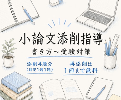 ゼロから始める小論文をプロが添削指導します イメージ1