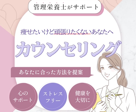ズボラOK！食事ダイエット相談お伺いします イメージ1