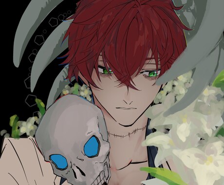 等身の高いイラストやミニキャラなどにも対応できます 正方形+胸上のバストアップイラスト！ イメージ1