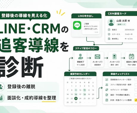 LINE・CRMの追客導線を診断します 配信・面談化・成約導線を整理して最大化 イメージ1