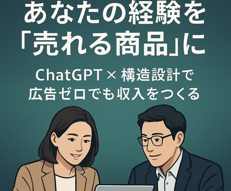 あなたの経験を売れる商品にする方法を学べます ChatGPT×広告ゼロで売れる設計を学べる動画講座 イメージ1