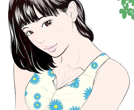 写真を元に似顔絵お描きします プレゼントに最適　タイプの違う似顔絵を選べます　マンガ風にも イメージ1