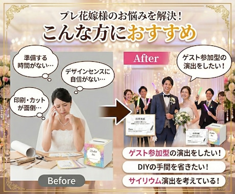 結婚式ドレス色当てクイズ＆投票用紙を作成します 色を選ぶだけ簡単♪案内板＆投票用紙のデータ・印刷対応◎ イメージ2