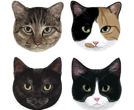 愛猫様の似顔絵をデジタルで描きます 愛猫様のグッズ化計画を後押しいたします!!! イメージ1