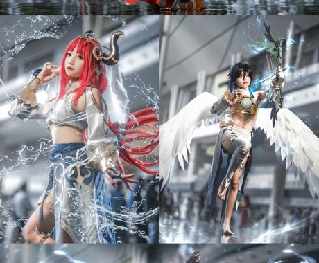 Cosplay画像修正・加工・合成できますます 顔の修正。エフェクト追加など写真をアニメに近づける イメージ2