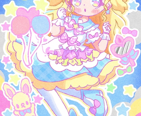 ゆめかわいい世界観でイラストを描きます ゆめかわいい世界に連れて行きます イメージ2