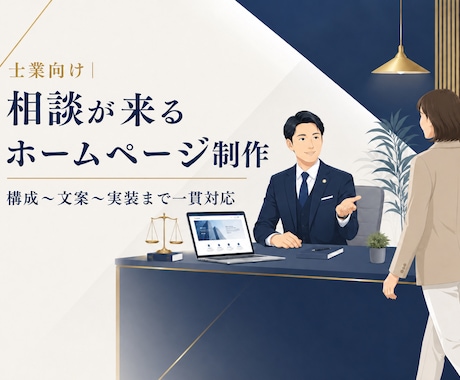 相談が来る士業ホームページを制作します 構成・文案からWordPressで実装まで一貫対応 イメージ1