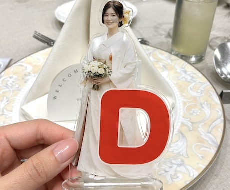 推し活アクスタ風テーブルナンバー 作成します 新郎新婦単体写真で、友人達もSNSに載せやすい イメージ2