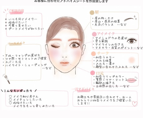 現役美容部員がポイントメイクアドバイスします 気になるパーツだけ♪ メイクアドバイスします✨ イメージ2