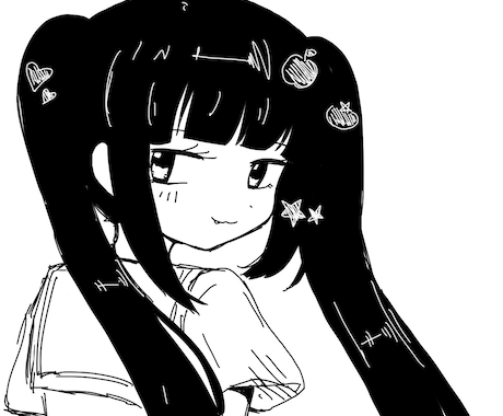 SNSのアイコン2枚描きます SNSなどに使えるかわいい女の子のイラスト