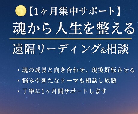 どんなテーマでもあなたに必要な気づきと癒し届けます ✨1ヶ月間、あなたの魂と人生を整える特別サポート✨ イメージ1