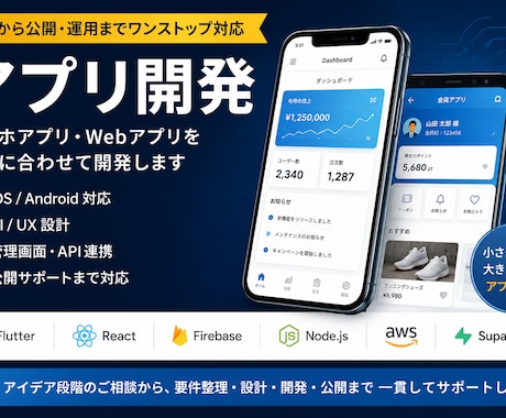 丸投げ歓迎！スマホアプリ・Webアプリを開発します 小さく始めて、大きく育てる。事業に合わせアプリ開発をサポート イメージ1