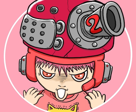 メカチックなSNS用アイコンを作ります メカチックな帽子を被ったキャラクターを作成いたします♪ イメージ2