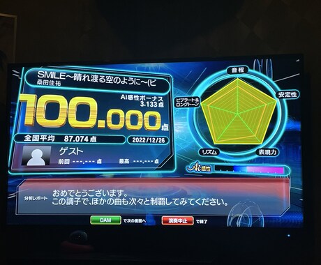 カラオケ高得点の取り方について伝授します 100点1000曲以上獲得、テレビ出演多数 イメージ1