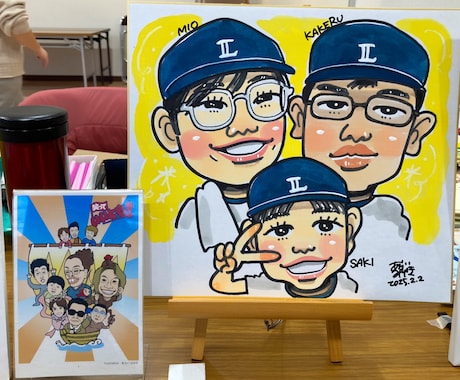 フジTV「いいとも！」似顔絵マスターが描きます 色紙に３名様分の似顔絵を描きます！プレゼントに最適！ イメージ2