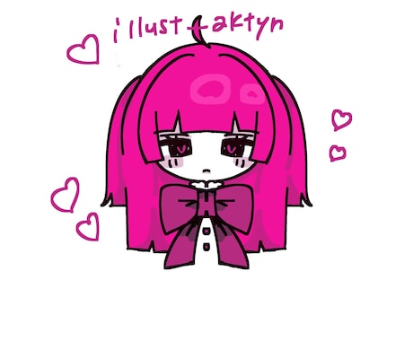ゆるかわな女の子のイラスト作成します シンプルかつゆるゆるのかわいい女の子描きます！ イメージ1