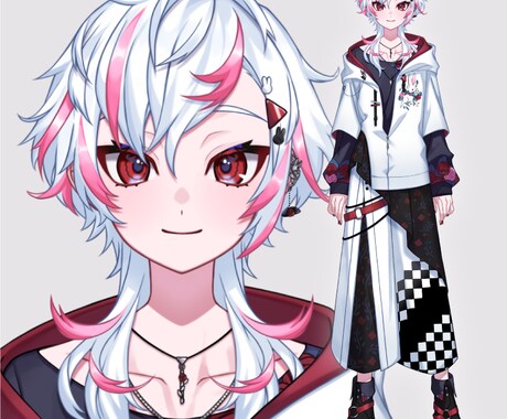 Live2d用パーツ分けイラストの制作をします キャラデザからパーツ分けまでの制作 イメージ2