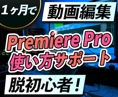 Premiere Proの使い方をサポートします あなたのやりたいことが1か月で実現します イメージ1