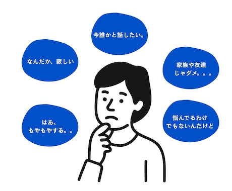 HSPで10回転職した僕が話し相手なります 話したい。でも知り合いじゃダメ。その要望叶えます。 イメージ2