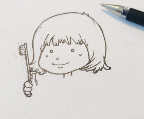 シンプル線描似顔絵！アイコン・バナーにも使えます 可愛くて個性的な手書き・手描きイラストでアナログの良さを イメージ2