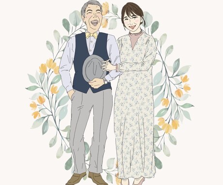 モニター価格☆優しい印象のイラストを描きます ウェディングボードや、プレゼントにもいかがでしょうか イメージ2