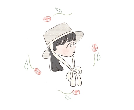 女の子のイラストを描きます レトロでかわいいイラストをあなたに イメージ1