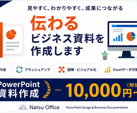 伝わるPowerPoint資料を作成します 実務経験を活かし、情報整理・構成から対応します イメージ1