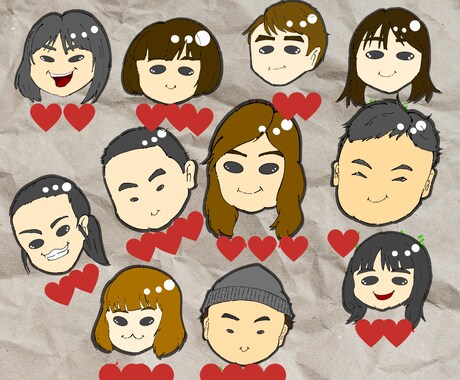 シンプル似顔絵イラスト描きますます SNS用アイコンなどに使えるシンプルな似顔絵イラスト描きます イメージ2