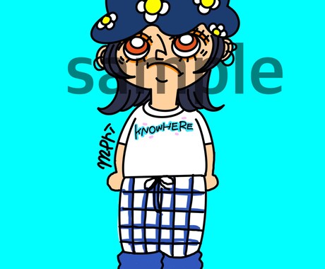 ちょっと不機嫌なお顔の似顔絵描きます ポップでカラフルなイラスト☆★ イメージ2