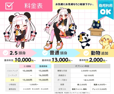 かわいいちびキャラ！イラストオーダー承ります SDキャラ、立ち絵、スタンプ等…幅広く対応いたします！ イメージ2