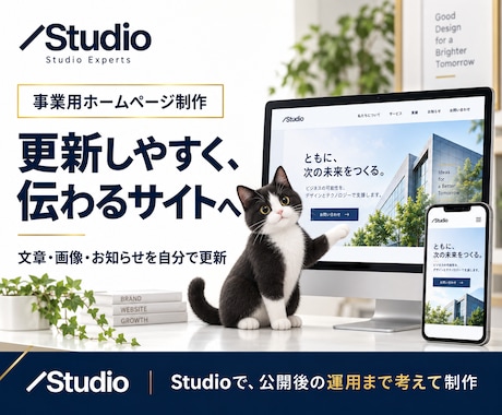 studioで事業用ホームページを作成します イメージ1