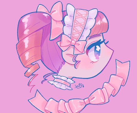 かわいいSNSアイコン用イラスト描きます きらめくカラーでとびきりかわいく♡あなただけの一枚 イメージ1