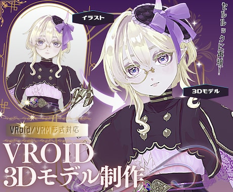 VRoidであなたの理想のキャラをつくります あなた専用の手描きテクスチャで近くで見ても美麗な仕上がり イメージ1