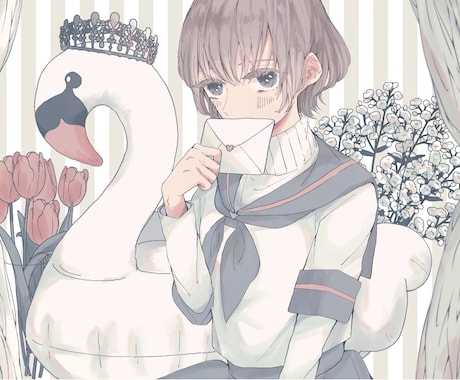 商用利用OK！可愛い女の子のイラストを描きます 高画質、アスペクト比など柔軟に対応します！ イメージ2