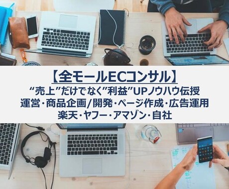 月額 ECビジネス拡大目指して親身にコンサルします スタートしたばかり、伸び悩んでる店舗を本気でサポートします！ イメージ1