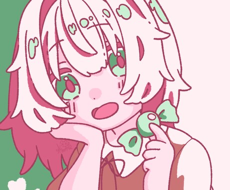 SNS用のアイコンを描きます アニメ調のほっこりする絵柄であなたのキャラクターを描きます！ イメージ2