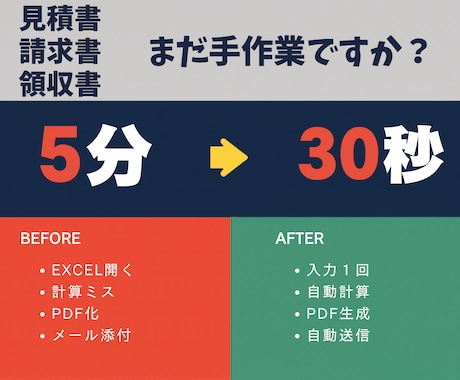 見積→請求→領収連動するGASツール作ります Excel不要・個人事業主のための時短ツール イメージ1