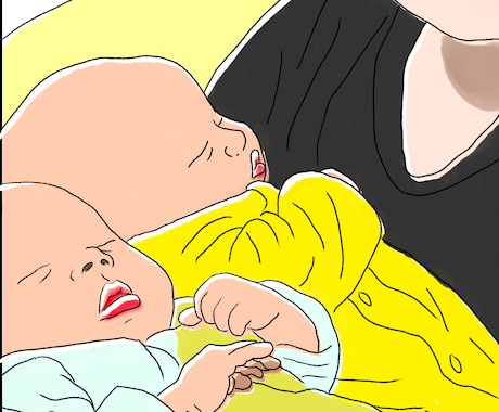 育児写真をやさしいイラストにします スマホにどんどん保存されていく育児写真を温かいイラスト仕上げ イメージ2