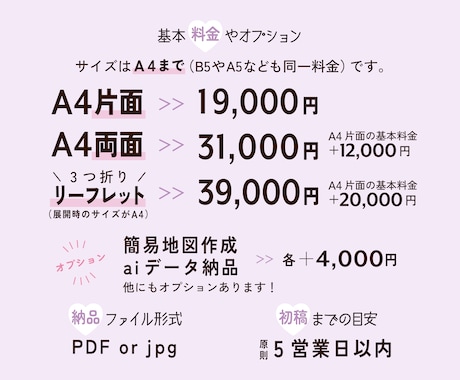 現役デザイナーがおしゃれな女性向けチラシ作成します ペット、トリミング、美容、クリニック、サロン、エステなど イメージ2