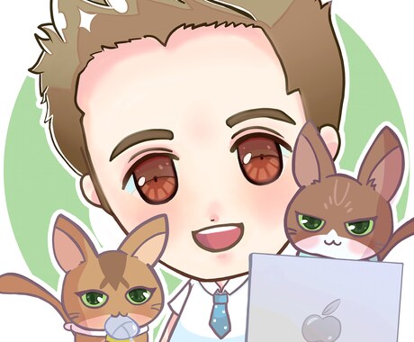 アイコン.ヘッダーイラスト描きます SNSに最適！似顔絵やオリジナルキャラのアニメイラスト♪ イメージ2