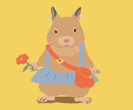 コーデ付きペット似顔絵を描きます 絵本のような絵柄でおうちの子をキャラクターに描きあげます！ イメージ2