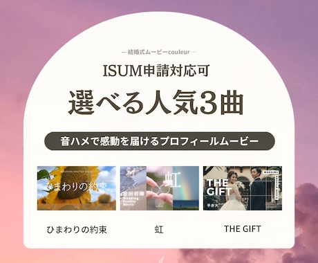 選べる人気3曲②音ハメプロフィールムービー作ります イメージ1