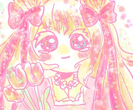 可愛い女の子のイラストをかきます よろしくお願いいたします。あなたに癒しを届けられますように。 イメージ2