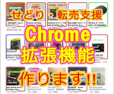 せどり・転売支援のChrome拡張機能を作ります AIを活用した革新的なせどり支援ツールを作りませんか？ イメージ1