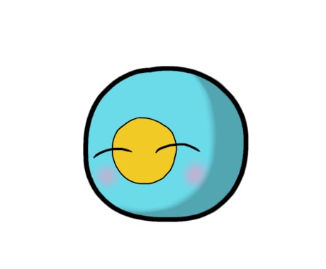 ポーランドボールのアイコンを書かきます ポーランドボールを書いて