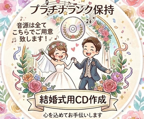 式場提出用/結婚式BGM CD作成します イメージ1