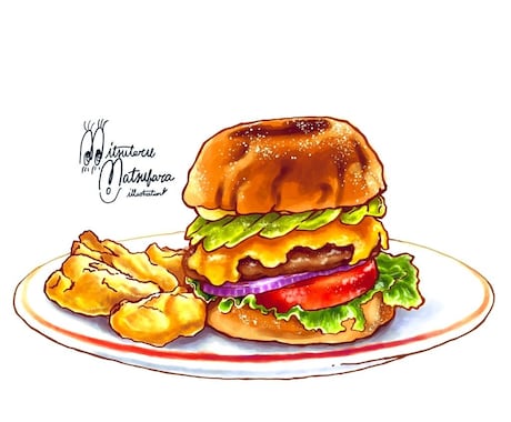 美味しそうなフードイラスト作成致します 飲食店のメニューや個人的アートまで イメージ2