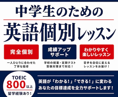 中学生〜高校生の英語基礎を教えます 何から始めたらいいかわからない、、そんな方でも大歓迎! イメージ1